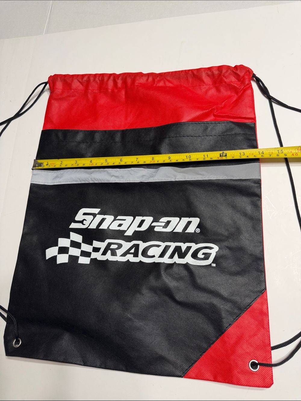 Snap-on Racing Drawstring Backpack - Black & Red - Picture 7 of 9